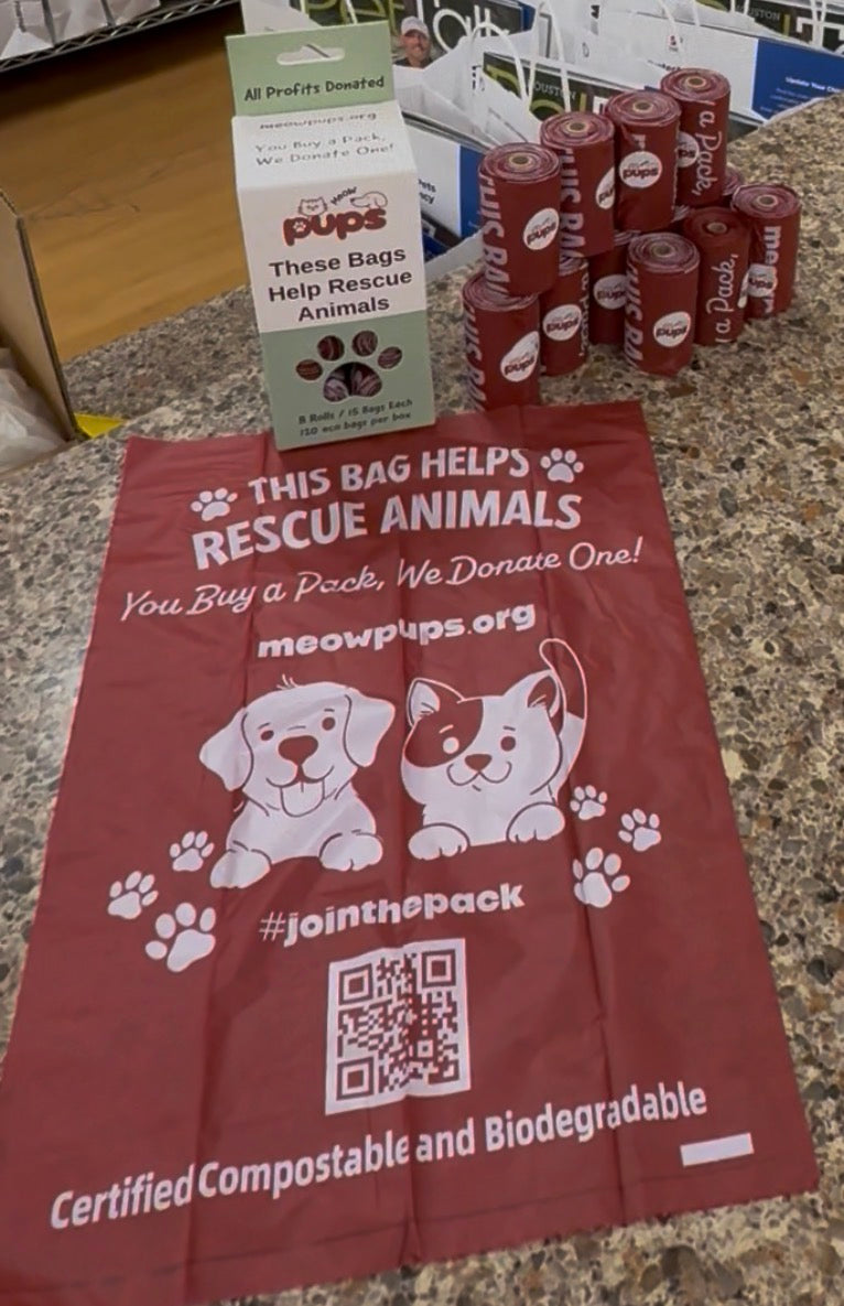 Charity Poop Bags - You Buy a Pack, We Donate One - Extra Thick Eco Potty Bags