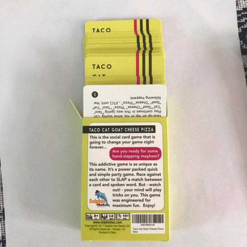 Taco Cat Goat Cheese Pizza Card Game for Family Fun