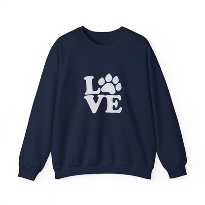 Love Paw Print Sweatshirt Sizes Small - 4XL (8 colors)