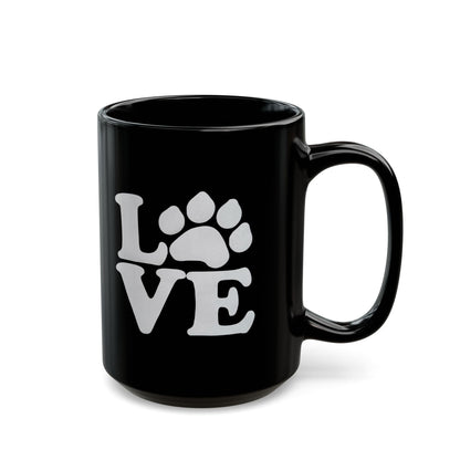Love Paw Black Mug