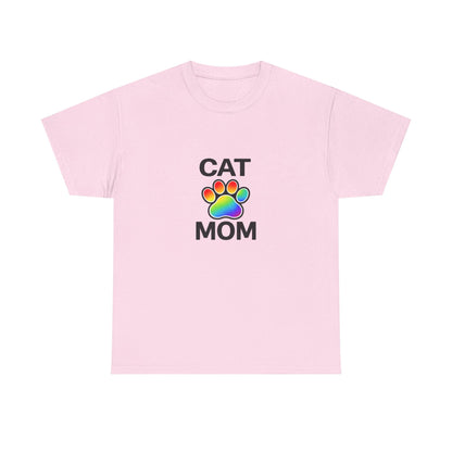 Pride Cat Mom Heavy Duty Unisex Tee Sizes Small - 5XL (11 colors)