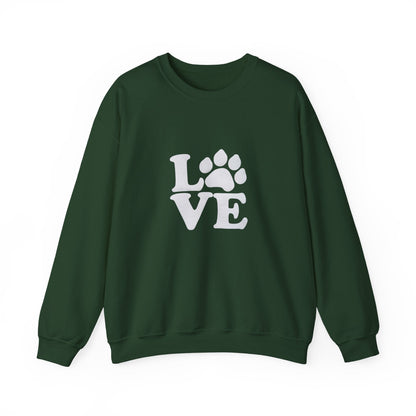 Love Paw Print Sweatshirt Sizes Small - 4XL (8 colors)