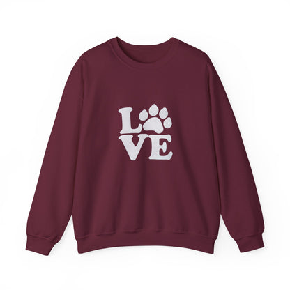 Love Paw Print Sweatshirt Sizes Small - 4XL (8 colors)