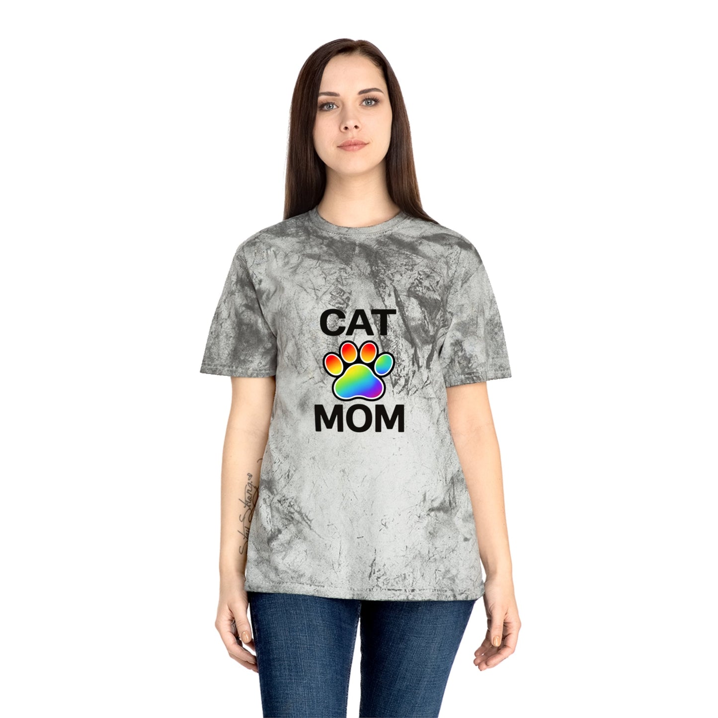 Pride Color Blast Cat Mom Tee Sizes Small - 3XL (4 Colors)