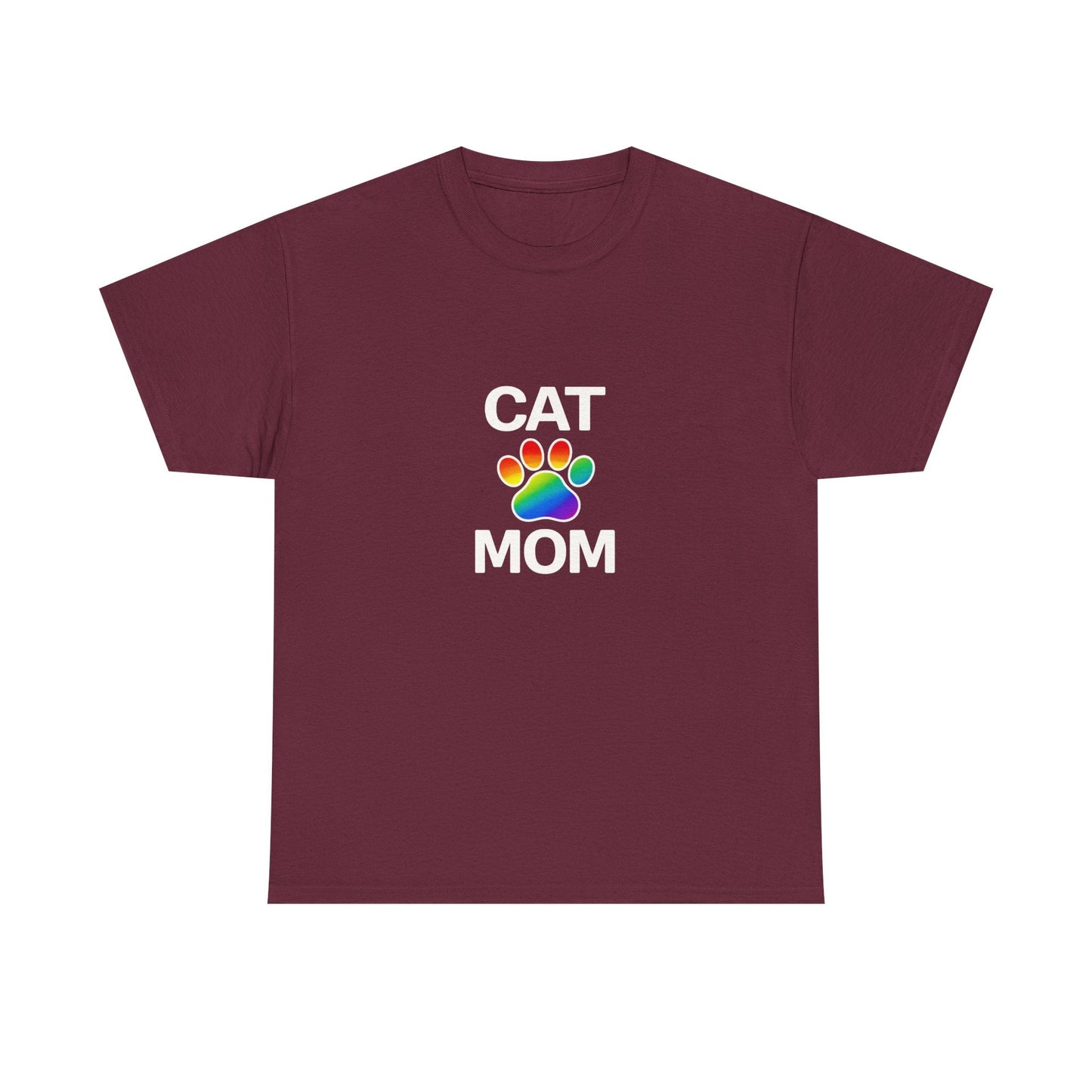 Pride Cat Mom Heavy Duty Unisex Tee Sizes Small - 5XL (11 colors)
