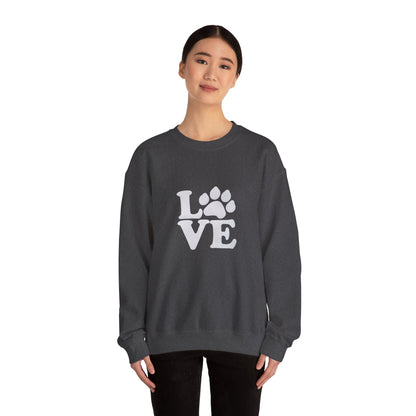 Love Paw Print Sweatshirt Sizes Small - 4XL (8 colors)