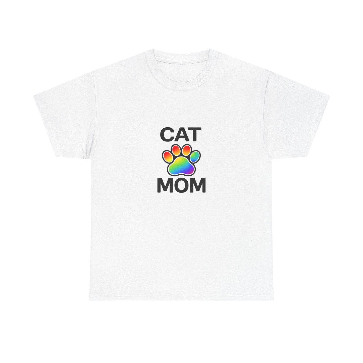 Pride Cat Mom Heavy Duty Unisex Tee Sizes Small - 5XL (11 colors)