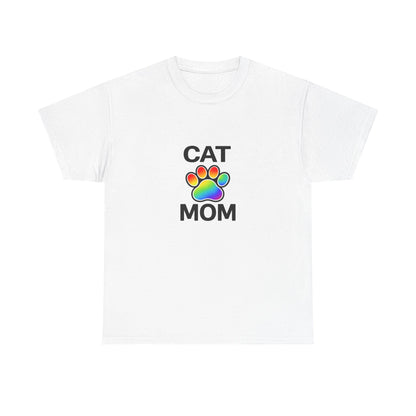 Pride Cat Mom Heavy Duty Unisex Tee Sizes Small - 5XL (11 colors)