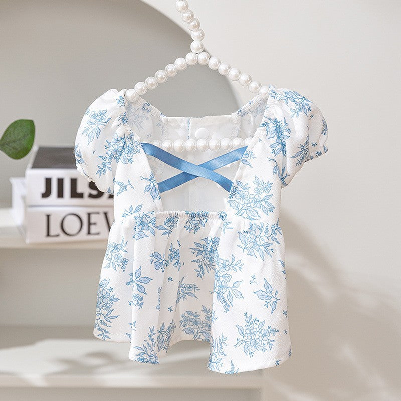 Cute Mesh Strawberry Strap Dog Dress