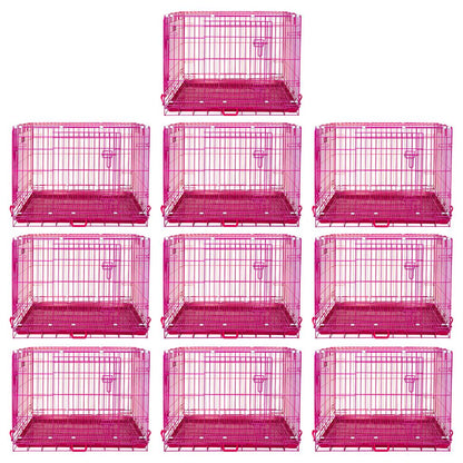 24-42" Collapsible Pink Dog Crate RED24-42