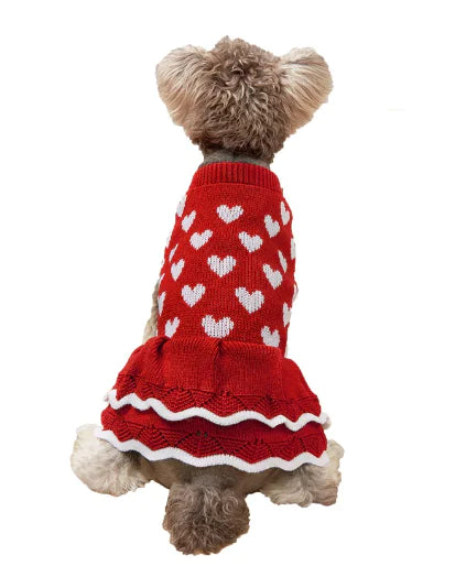 Heart Sweater for all size dogs and cats