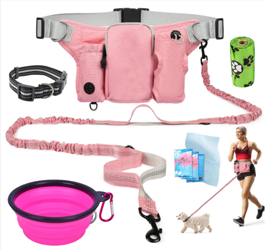 Hand Free Dog Training Waist Belt Leash for Dog Walking
