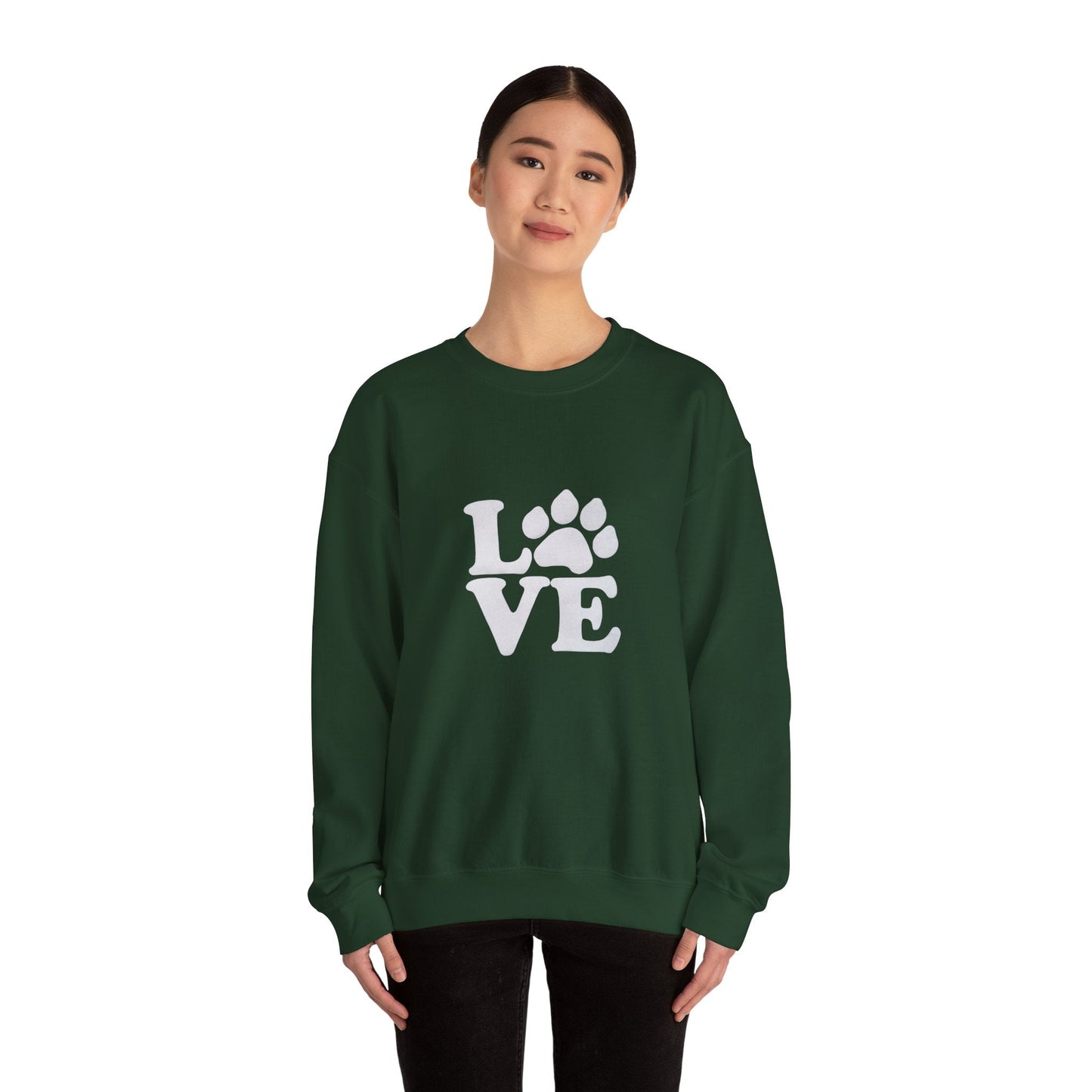 Love Paw Print Sweatshirt Sizes Small - 4XL (8 colors)