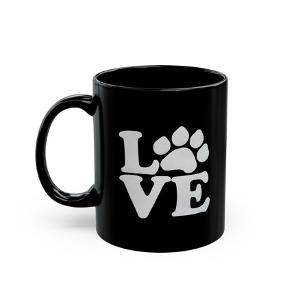 Love Paw Black Mug