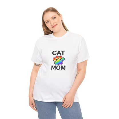 Pride Cat Mom Heavy Duty Unisex Tee Sizes Small - 5XL (11 colors)