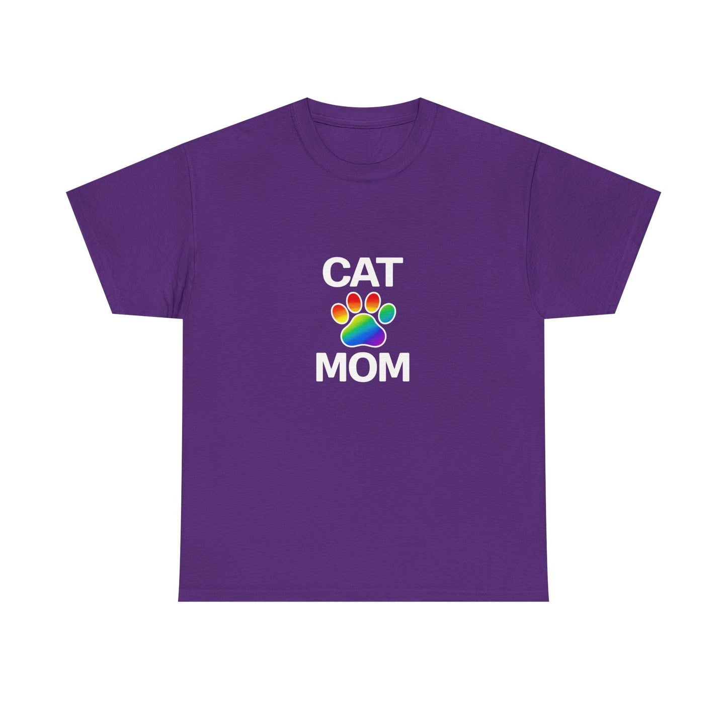Pride Cat Mom Heavy Duty Unisex Tee Sizes Small - 5XL (11 colors)