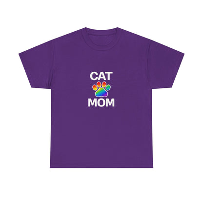 Pride Cat Mom Heavy Duty Unisex Tee Sizes Small - 5XL (11 colors)