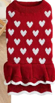 Heart Sweater for all size dogs and cats