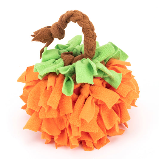 Pumpkin Snuffle Ball - Fleece Puzzle Toy for Dogs