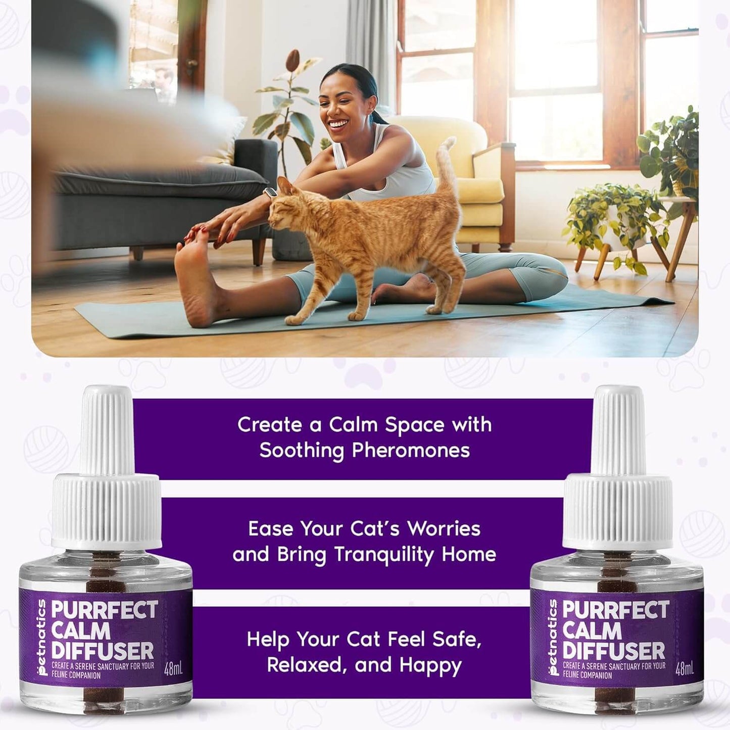Purrfect Cat Calming Diffuser Kit with 2 Refills