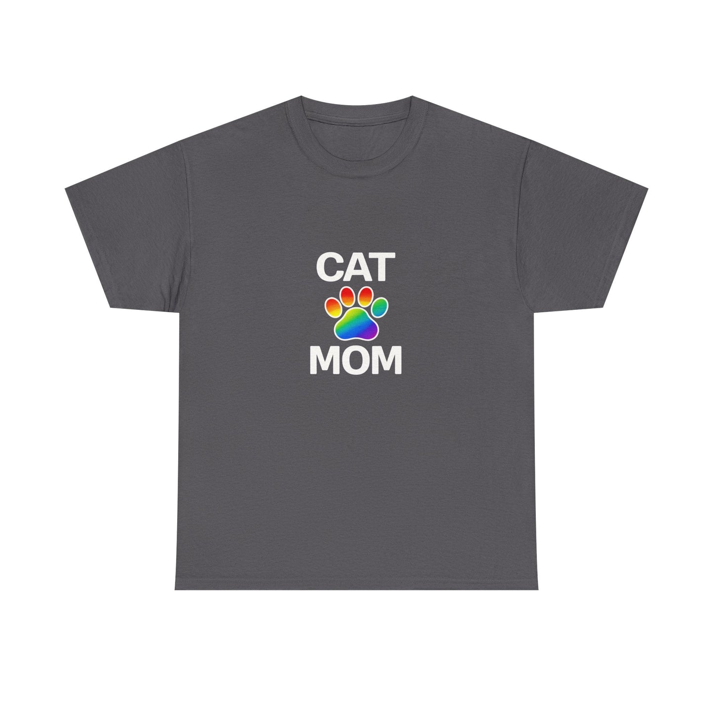 Pride Cat Mom Heavy Duty Unisex Tee Sizes Small - 5XL (11 colors)