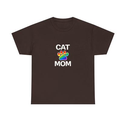 Pride Cat Mom Heavy Duty Unisex Tee Sizes Small - 5XL (11 colors)