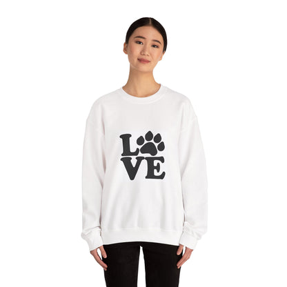 Love Paw Print Sweatshirt Sizes Small - 4XL (8 colors)