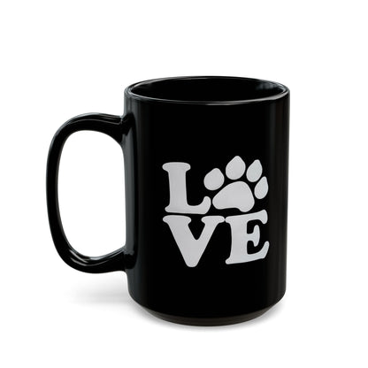 Love Paw Black Mug