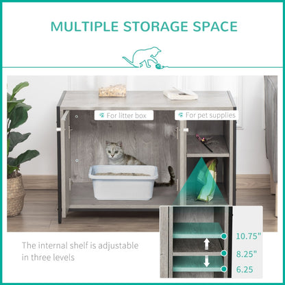 Hidden Cat Litter Box Enclosure