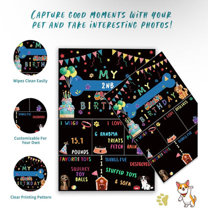Birthday banner and bandana set!