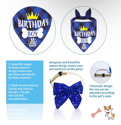 Birthday banner and bandana set!
