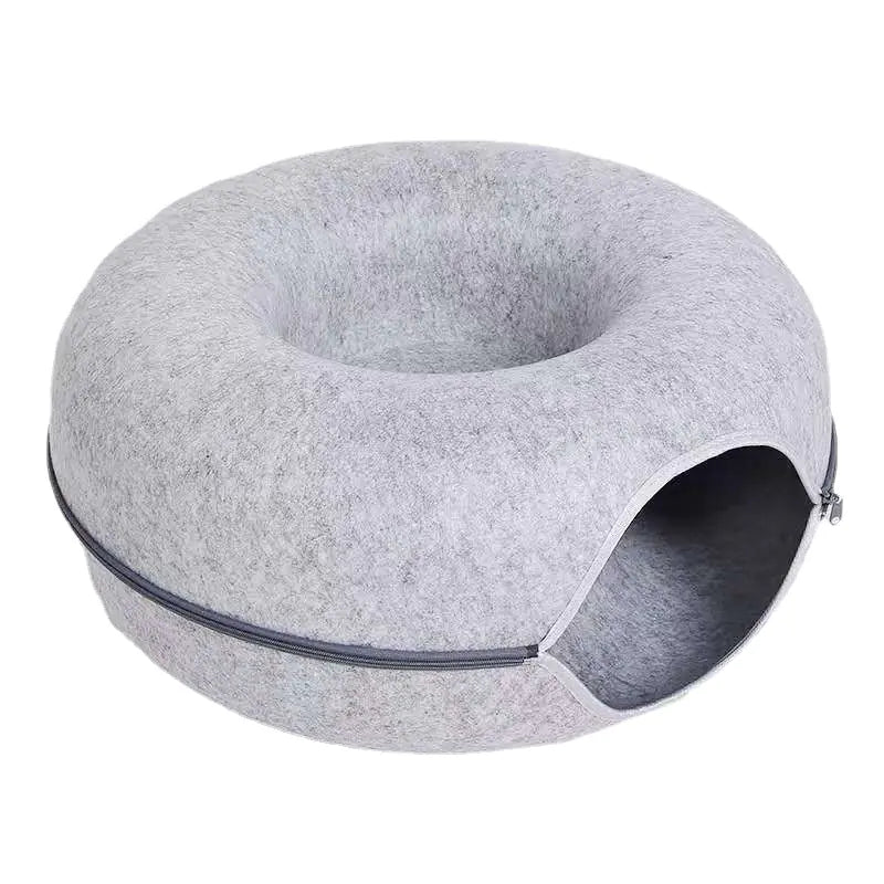 Pet Cat Bed with Felt Fabric and Anti-Scratch Mat