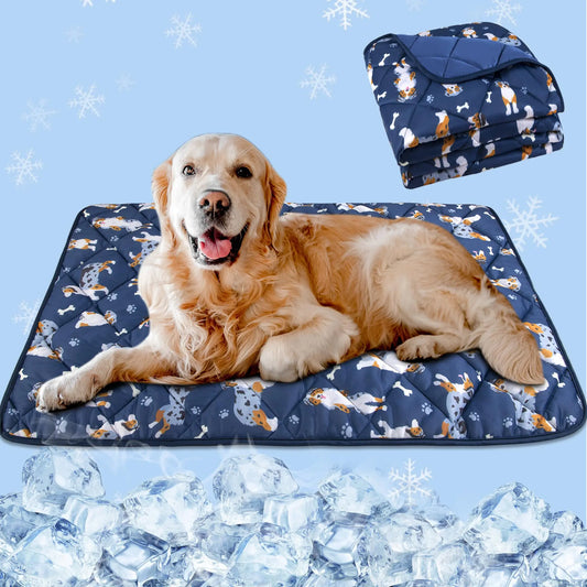 Premium Cooling Mat Blanket for Dogs Cat Puppies | Ice Silk Blanket 22 x 28