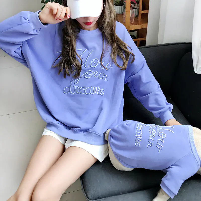 Matching Pet and Owner Parent-Child Outfits