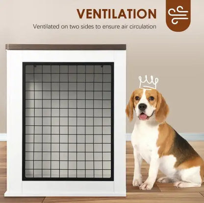 Furniture Style Dog Den, Wooden Dog Crate, Double Door Dog Crate