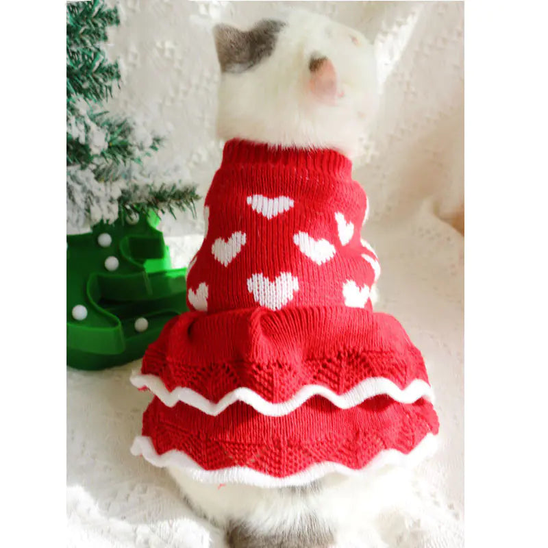 Heart Sweater for all size dogs and cats