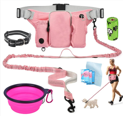 Hand Free Dog Training Waist Belt Leash for Dog Walking