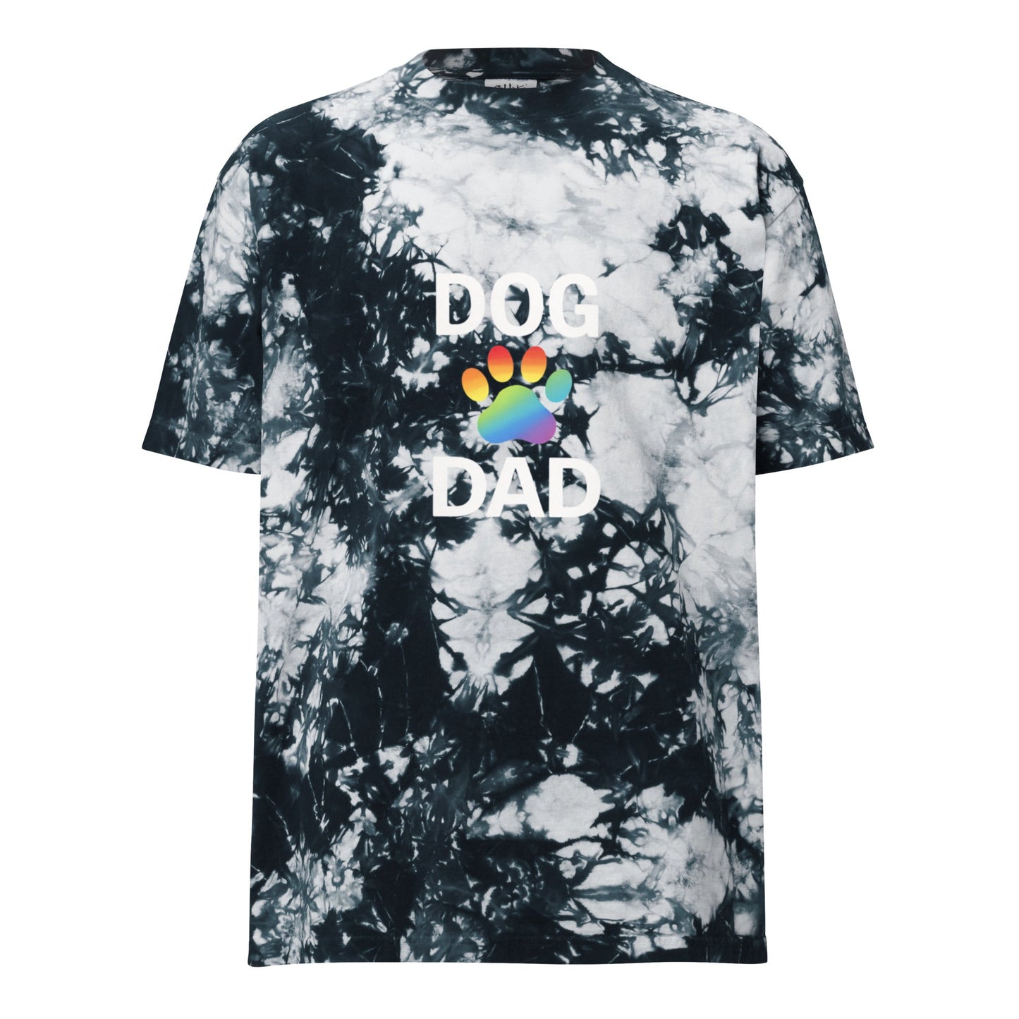 Pride Dog Dad Oversized Tie-dye T-shirt