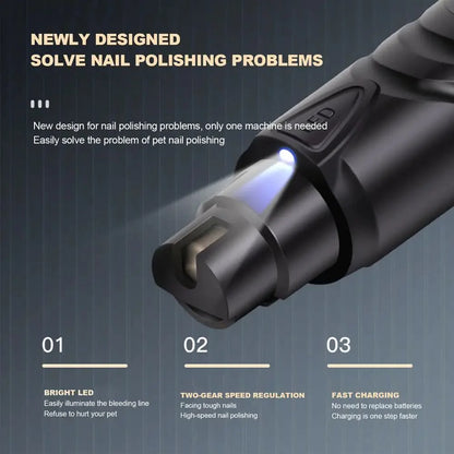 Rechargeable Lighted Pet Nail Grinder